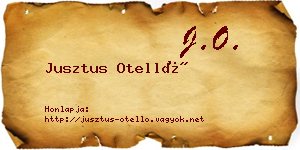 Jusztus Otelló névjegykártya
